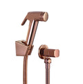 Luxury Rose Gold Toilet Bidet Brass Bidet Sprayer Set Wall Mounted Bidet Set for Home Apartment Use