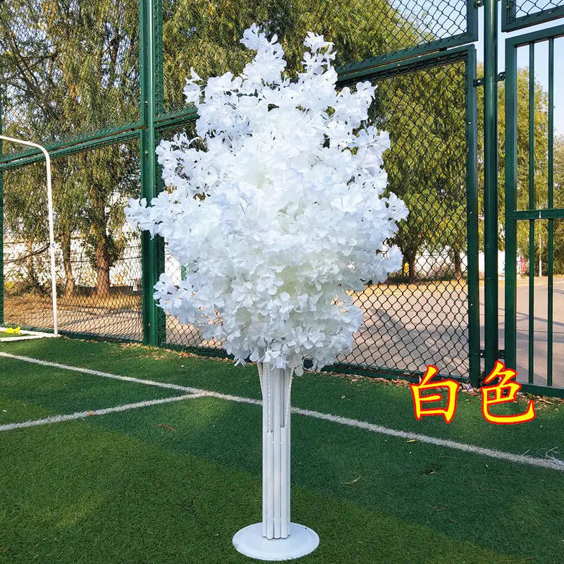 A-1539 Wholesale Cheap Fake Sakura Cherry Blossom Flower Tree Silk Artificial White Cherry Blossom Tree for Wedding Decoration