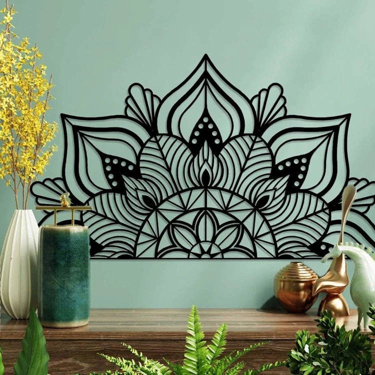 Office and Home Indoor and Outdoor Decoration Large Metal Mandala Wall Decor Unique Metal Lotus Flower Wall Art