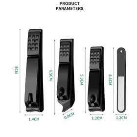 Wholesale Anti-Splash Manicure Finger Nail Clipper Cutter Black Sliver Stainless Steel Cheap and Effective