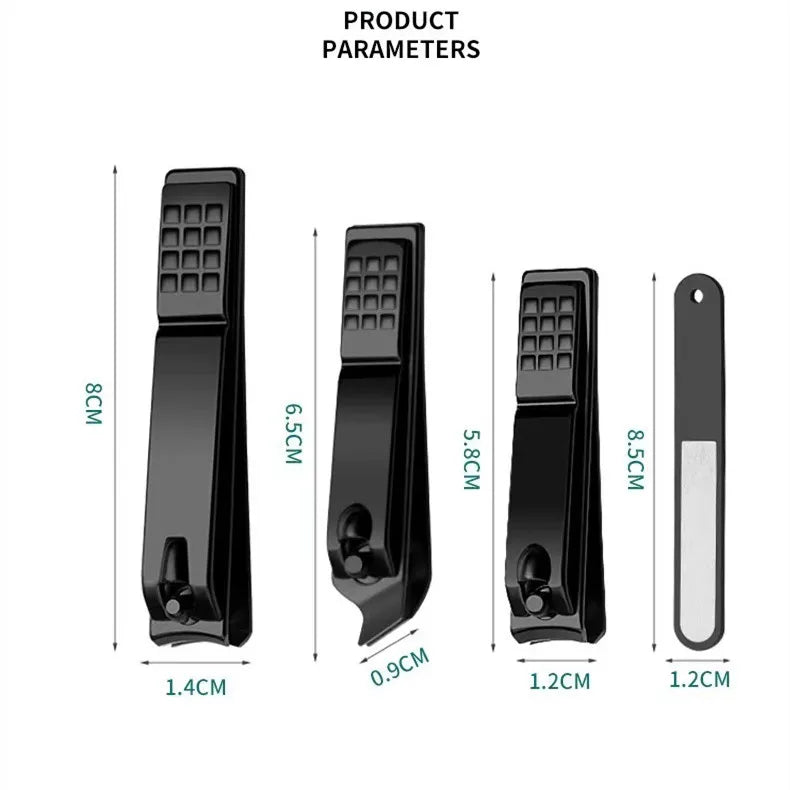 Wholesale Anti-Splash Manicure Finger Nail Clipper Cutter Black Sliver Stainless Steel Cheap and Effective