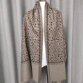 Wholesale Wool Mens Kashmiri Shawl With Embroidered Border Omani Masar Prayer Scarf Arab Men Scarf Soft Hijab Bandana