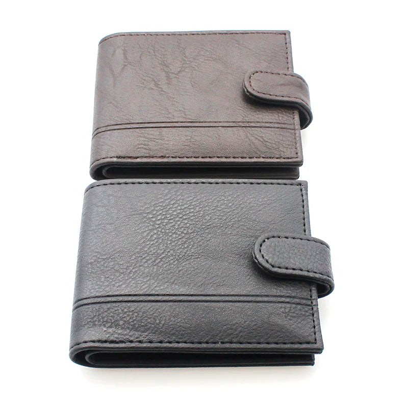 Wholesale Custom Men's Short Vintage Style Slim Card Wallet Smart PU Leather by Manufacturer