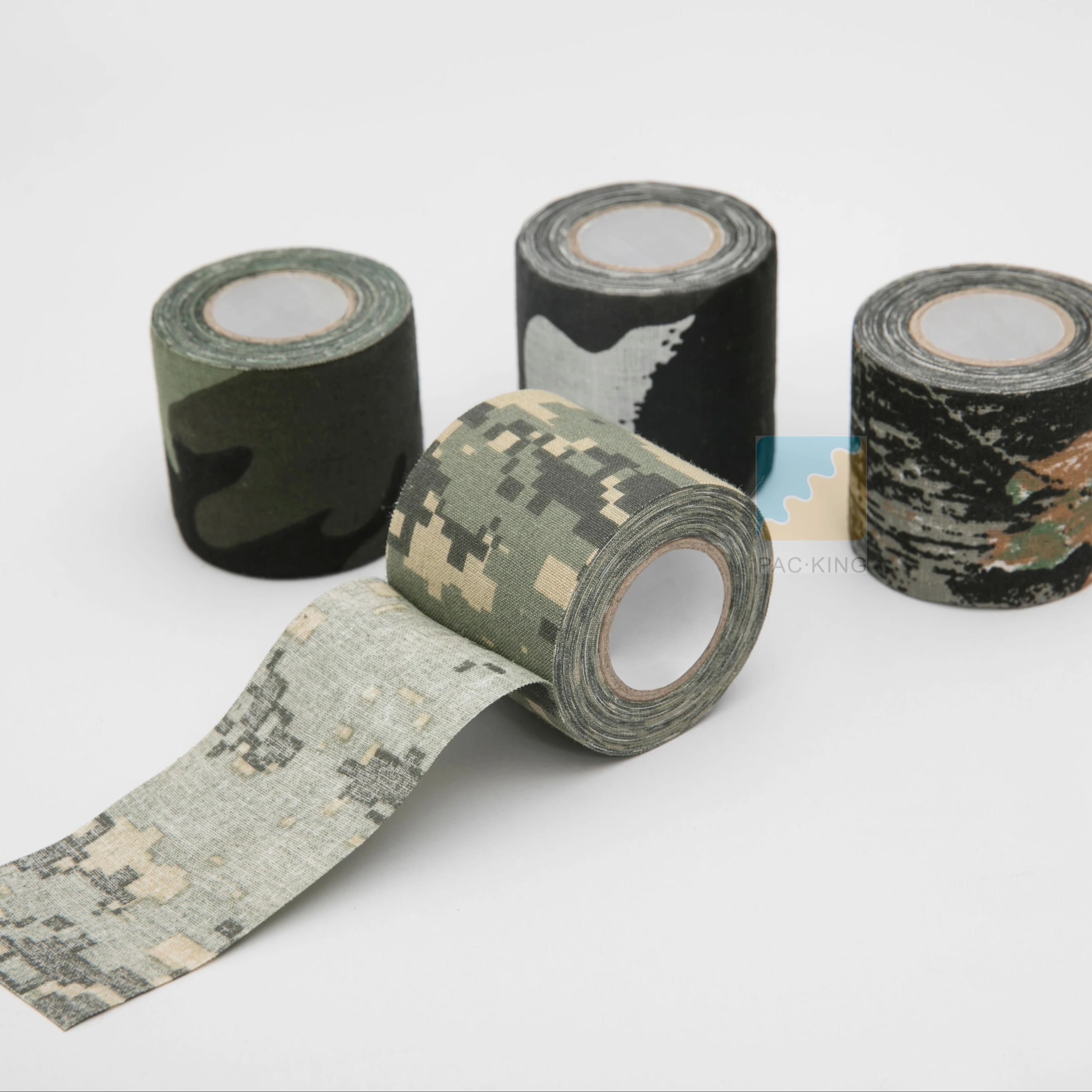 Self Adhesive Cotton Custom Camo  Duct Cloth Tape Jumbo Roll Twill Bionic Camouflage Masking Fabric Webbing Tape
