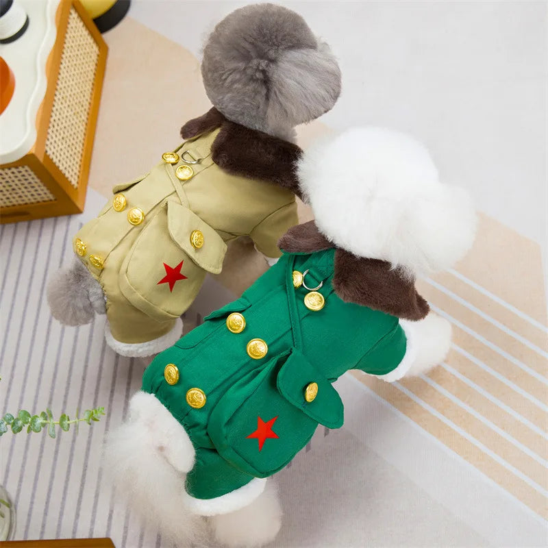 OEM/ODM Luxury Cotton Pet Dog Coat Jacket Winter Puppy Clothes Thickened Jeans Vest for Small Dogs Warm and Stylish