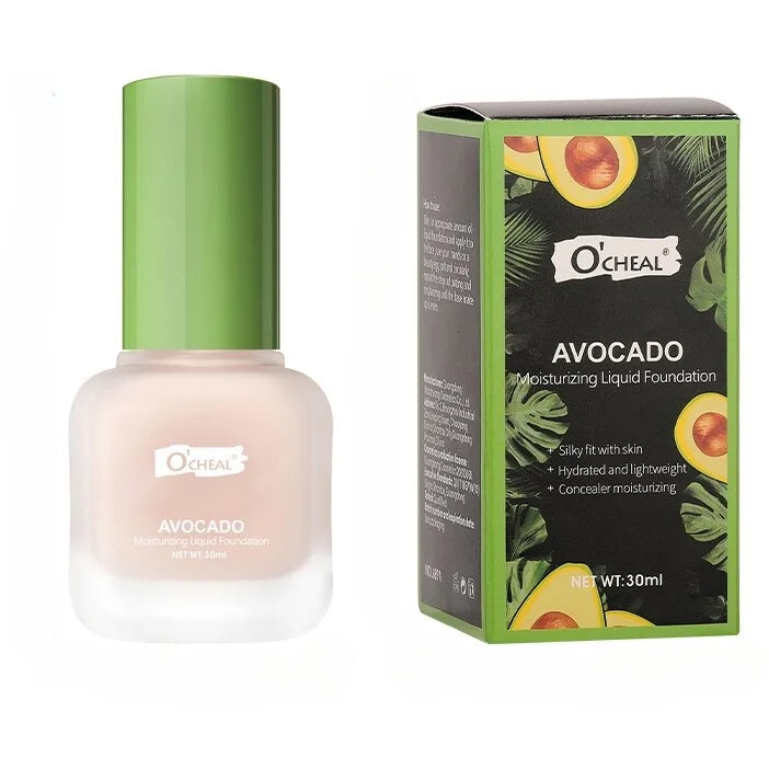 O'cheal Private Label Liquid Foundation 24h Natural Concealer Brigh Tening Avocado Creamy Creamy Moisturizing Foundation