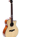 Geake Moye High End 40-Inch Cutaway Acoustic Electric Guitar Solid Spruce Mahogany All Bone Rosewood Nato Wood Handmade Factory