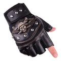 Autumn Half-Finger Sports Gloves with Rivet Design Winter Leather Bicycle Bike Cycling Gloves for Outdoor Fishing Travel