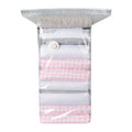 Cube Space Saver Vacuum Storage Bags Double Zipper Compression Clothing Bedding 80% Space Saving Explosion Proof Valve PA+PE