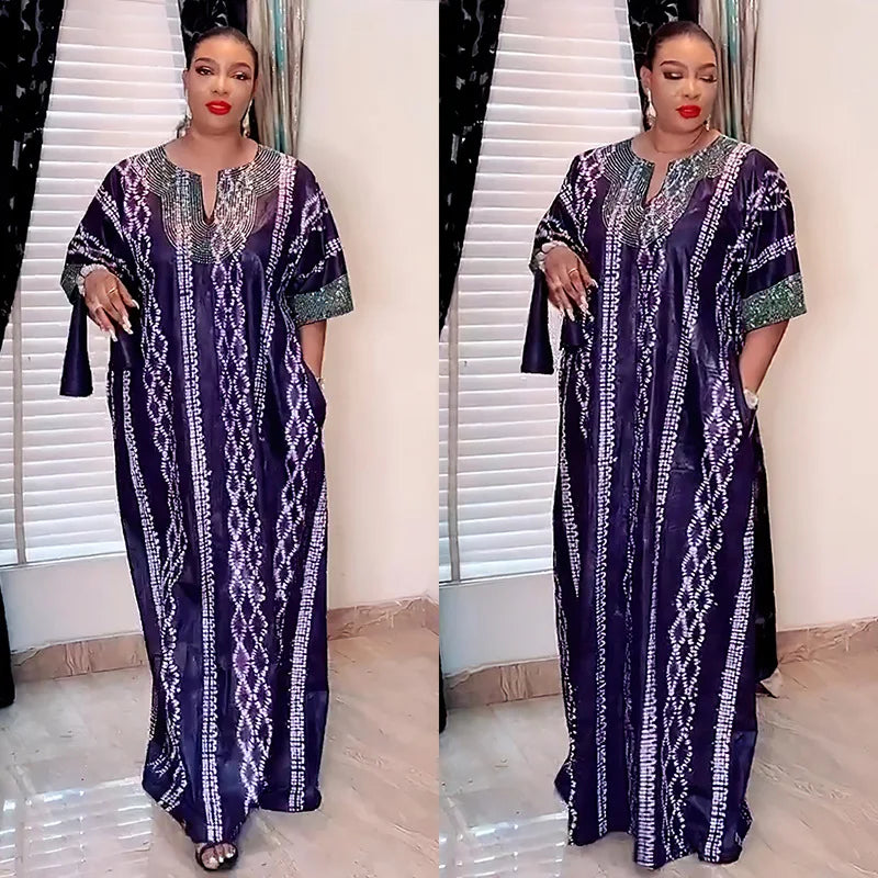 Liu Ming New Wholesale African Fashion Women Summer Short Sleeve Loose Lady Maxi Islam Abaya Robe Long Dress