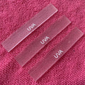 Wholesale 3D Brand clear Rubber Side Labeleco-friendly Transparent Silicone Side Sewing Rubber Tags