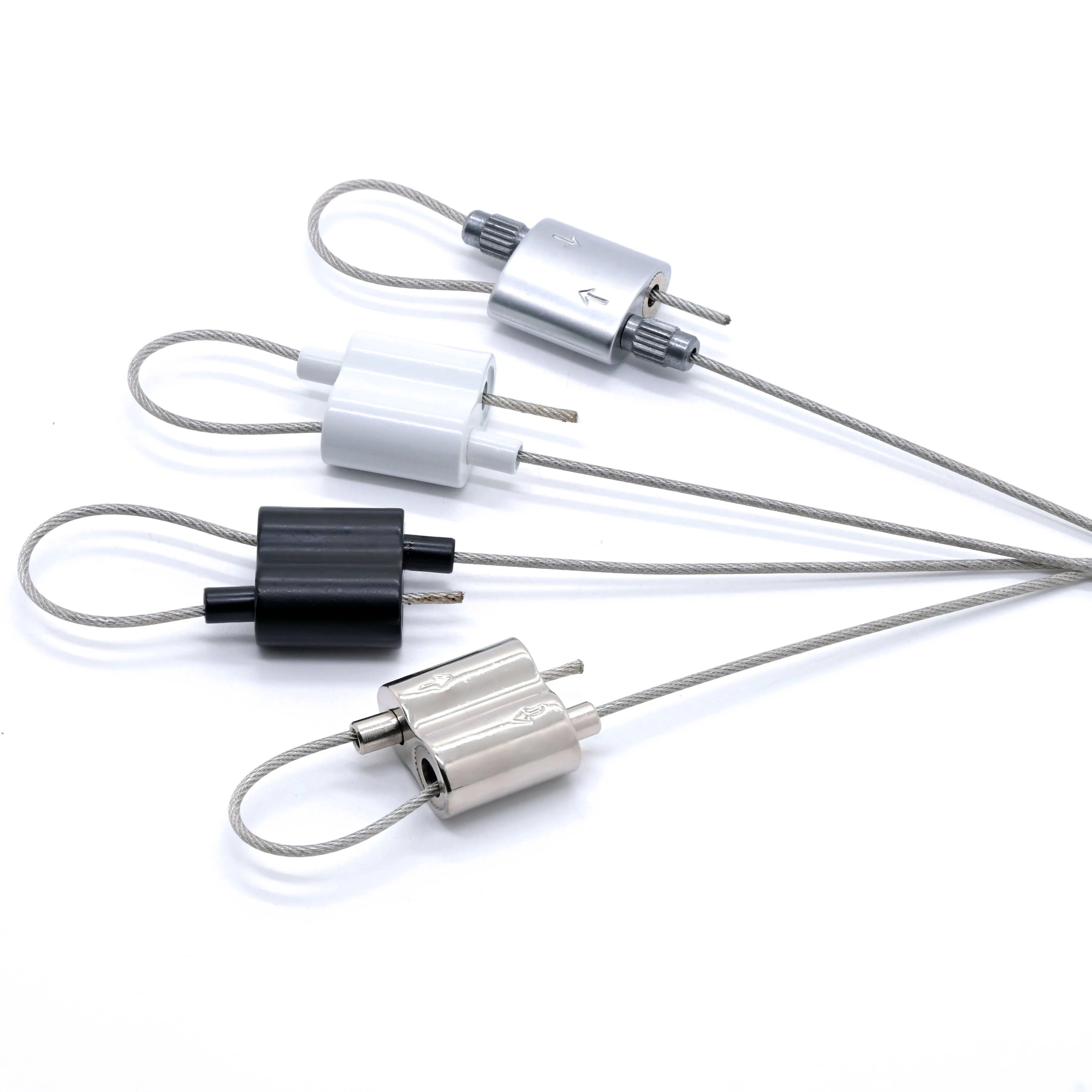 Wholesale Custom LED Panel Lighting Ceiling Hanging Cable Wire 25*25MM Metal Looping Cable Gripper Two Way LED Panel Metal