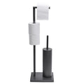 HANGSHAU Bathroom Toilet Paper Holder With Toilet Brush Clean Storage Combination Punch-free Floor-standing Toilet Paper Holder