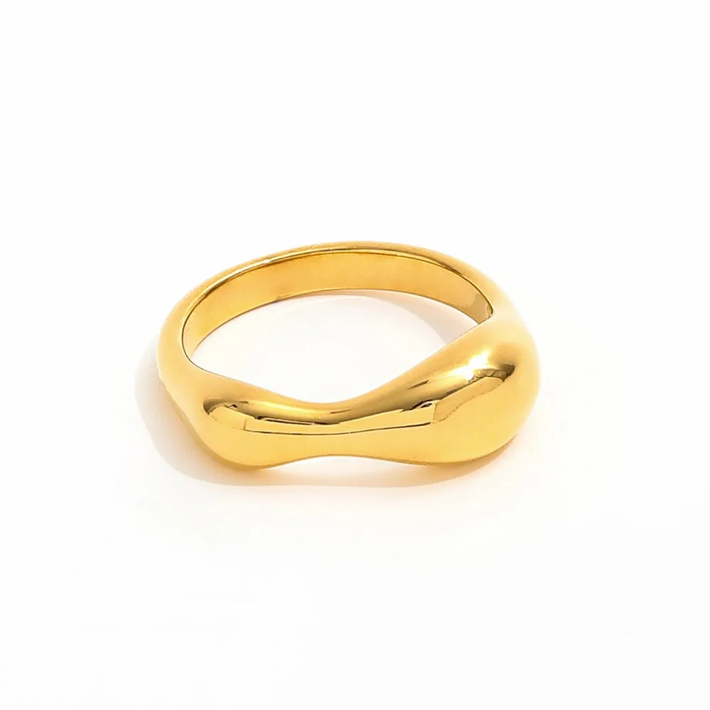 Joolim Jewelry 72 Hours Shipping High End 18K PVD Gold Plated Statement Band Rings for Women Statement