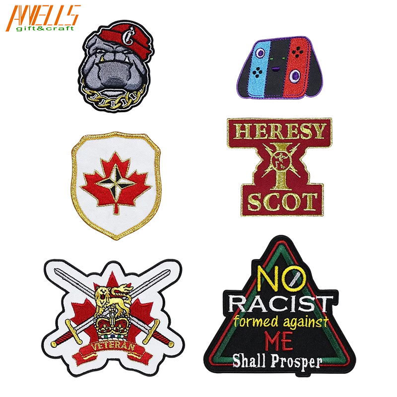 Red Rose Twill Cotton Embroidered Iron-On Sequins Lady Rider Flower Scottish Flag Tarot Card Ace Crosses Christian Hat Patch