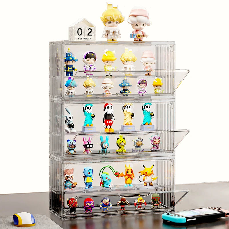 2025 New Product Injection-Molded Rectangle Garage Kit Storage Box for Toy Figures Action Figures PET Material 10kg Load