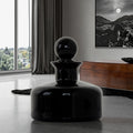 Ready to Ship 200ml Wholesale Empty Luxury Black Glass Big Round Reed Diffuser Bottle