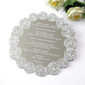 Handmade Luxury Wedding Acrylic Menu Cards Custom White Foil Silver Mirror Acrylic Party Dinner Menus Paper Anime Craft Hottest