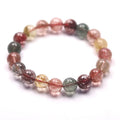 Color Rutilated Quartz Bracelet Natural Crystal Bracelet Scenic Spot Stall Live Supply Color Rutilated Quartz Bracelet