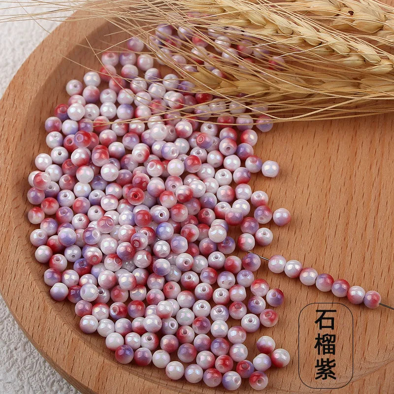 CJ 2025 New Size 4.5mm Two-color Gradient Glass Beads Seed Beads for Diy Handicraft Bracelet Jewelry Accessories Making