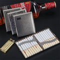 18Pcs Pack Personalized Metal Business Cigarette Case Creative Engraved Men's Aluminium Cigarette Box