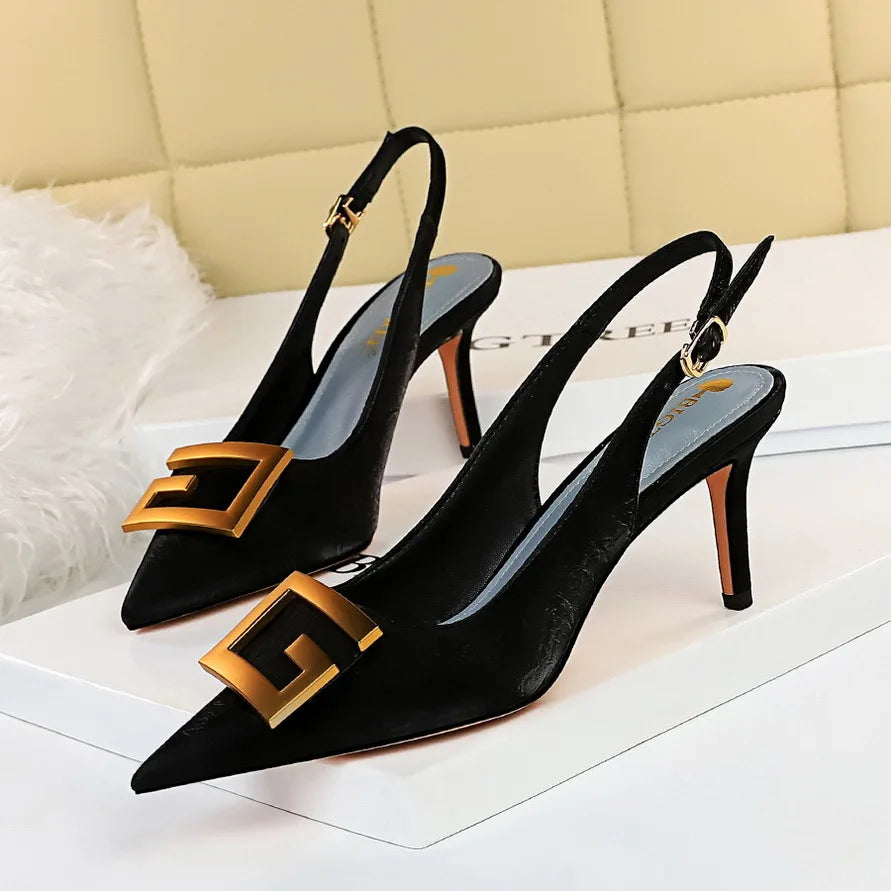 New Style Ladies Office Shoes 7 CM Pointed Pumps Shoes Women Trendy Big Size Fitness Night Club Women's Pumps