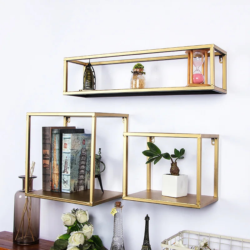 Storage Rack Creative Home Decoration Industrial Style Wall Decorations Lattice Storage Rack Wall Decor