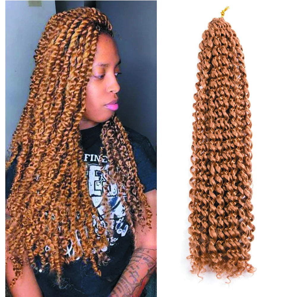Passion Twist Crochet Hair Braid Ombre Color Passion Twist Braids for Braiding Water Wave Hair