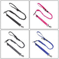 2-in-1 Retractable Dog Car Safety Belt and Walking Lead with Reflective Collar for Medium to Large Breeds