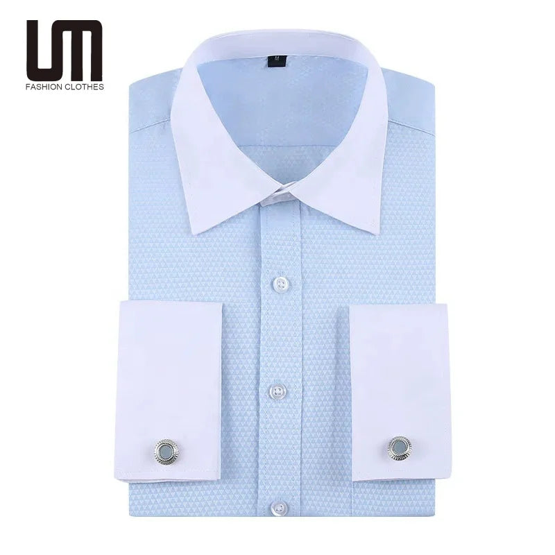 Liu Ming Customized Good Quality French Style Formal Business Long Sleeve Social Dress Wedding Party Shirts for Men