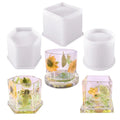 DIY Big Cylinder Multi Shapes Silicone Flower Pot Pen Holder Molds for Home Decoration Cylinder Resin  Pen Holder Molds