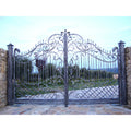Ornamental Hand Forged  Wrought Ironworks Pictures Iron Gate Design Swing Painting Courtyard European Style