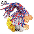 Wholesale Cheap Custom High Quality 3D Marathon Gold Zinc Alloy Double-Sided Silk Screen Printed Sport Medals