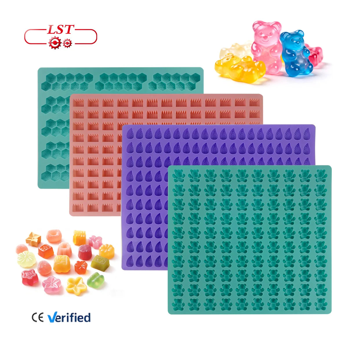 LST Hot Sale Food Grade Eco-Friendly Silicone Mold Chocolate Mould Gummy Mold Round Shape Cake Tool for Gummy Machine