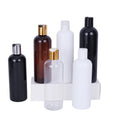Empty Shampoo Lotions Package 50ml 100ml 150ml 250ml 300ml clear Amber Blue Green White PET Plastic Bottles with Press Disc Cap