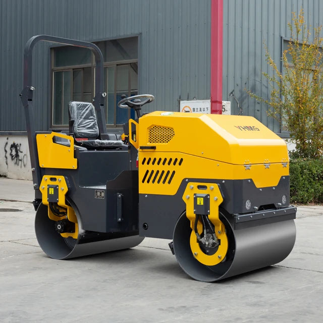 Free Shipping 2 Ton Vibratory Roller Double Drum Road Roller Hydraulic Vibrating Compactor Machine