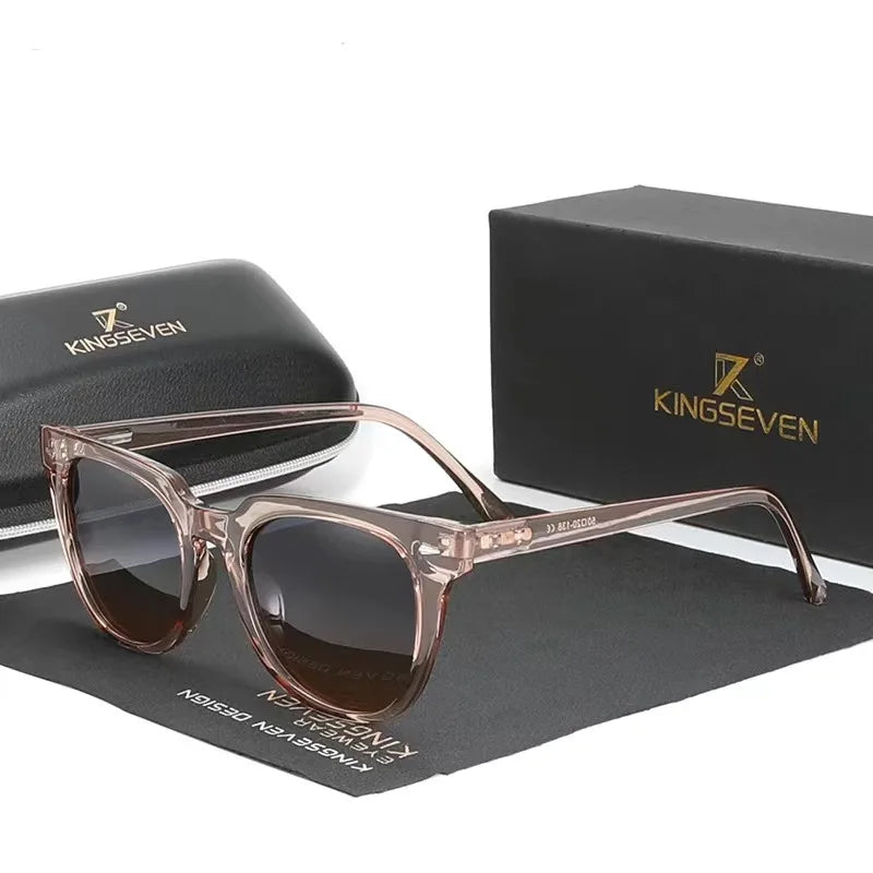 KINGSEVEN 2025 Polarized Square Sunglasses Men Women Mirror Flat Lens Driving UV400 Eyewear N7632