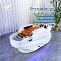 Modern Style AM17 Electric Massage Table for Hair Salon Spa Synthetic Leather Shampoo Bed Adjustable Feature for Hotels Gyms