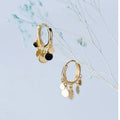 925 Sterling Silver Small Round Pendant Hoops Earings Fashion Gold Plated Ear Ring Earrings Fashion Jewelry for Women