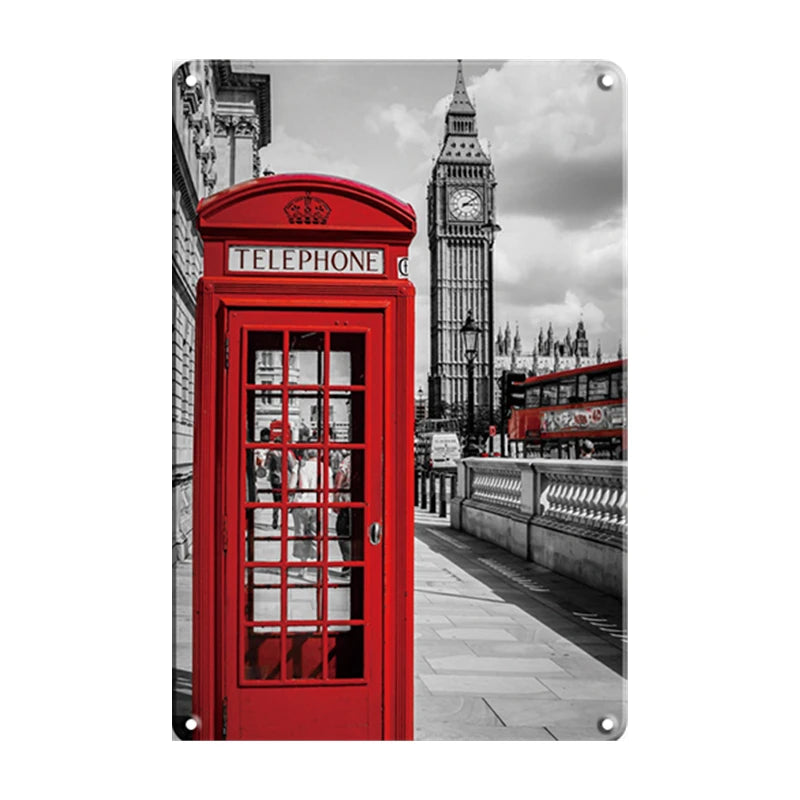 Telephone Here Toilet Tin Plate Go Away Vintage No Loud Music Tin Sign Car Garage Bar Pub Wall Retro Sign Metal Poster Decor