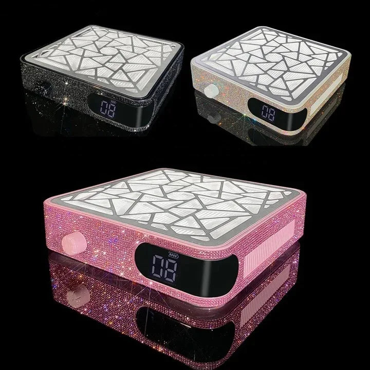 New 3500rpm Diamond Rhinestone Nail Dust Collector 2600mAh Lithium Battery 10 Pcs 2-Year Warranty for Professional Salon