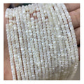 Natural 3x4mm 4x6mm White Shell Beads Wheel Shape Loose Spacer Heishi Beads  for Jewelry Making 15inches