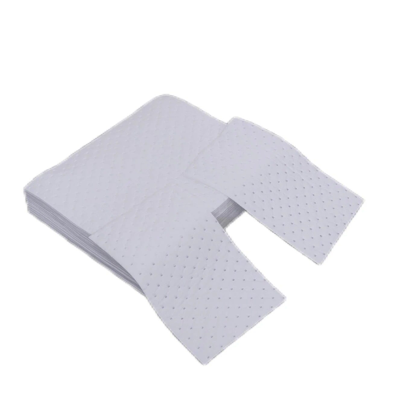 HeathRun OOA-M0400 40*50cm Heavy Weight White Meltblown Nonwoven Industrial Oil Absorbent Mat for Clean Oil Spill