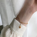 18K Gold Plated Stainless Steel Chain Link Bracelet Heart Chain Bracelet