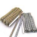 Wholesale Rhinestones Hot Fix Silver & Gold Tube Bead Crystal Appliques Crystal Edge Trim