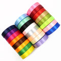 25 Yards/roll Silk Satin Ribbons for Crafts Bow Handmade Gift Wrap Party Wedding Decorative 2cm Cake Ribbon Satin Ribbon