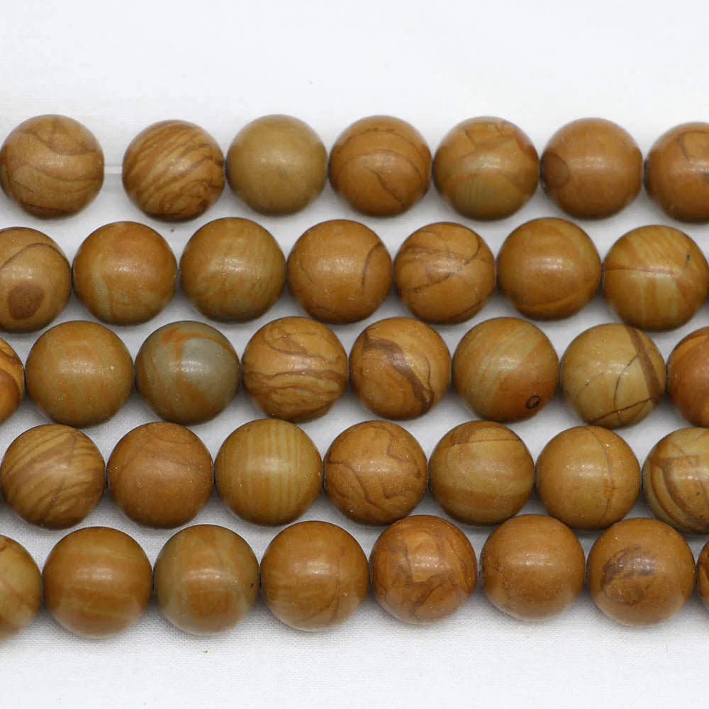 Bracelet Necklace DIP Accessories Yellow Tiger Strand Beads Wooden Line Natural Stone Loose Beads