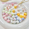 2025 Crystal Wholesale 12mm Splash-ink Halo-dyed High Heat Resistant Ceramic Polishing Beads