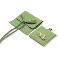 DOC Custom logo Envelope Bag Earrings Microfiber Jewelry Pouch with Insert Velvet Flap