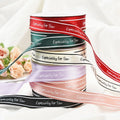 RSH China Factory Wholesale Printed Logo Gift Silk Polyester Personalised Custom Satin Ribbon